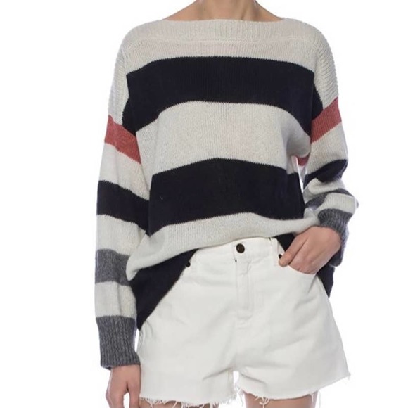 all saints striped sweater
